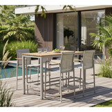 Douglas barset 5-delig | aluminium | beige | 150cm