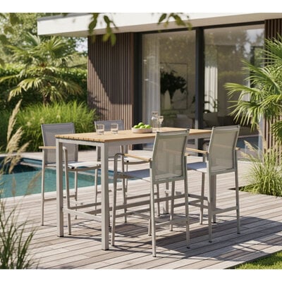 Douglas barset 5-delig | aluminium | beige | 150cm