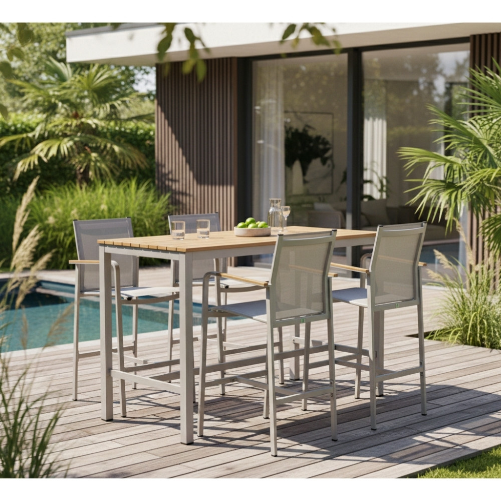 Douglas barset 5-delig | aluminium | beige | 150cm