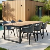 Kampa Natural/Montreux dining tuinset | 6 personen | polywood + kunststof | 210cm