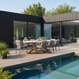 Dakota dining tuinstoel | touw + aluminium | beige/antraciet
