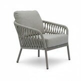 Mykonos stoel-bank loungeset 5 personen | aluminium + touw | beige | 3-delig