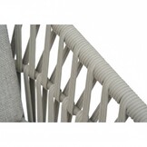 Mykonos stoel-bank loungeset 5 personen | aluminium + touw | beige | 3-delig