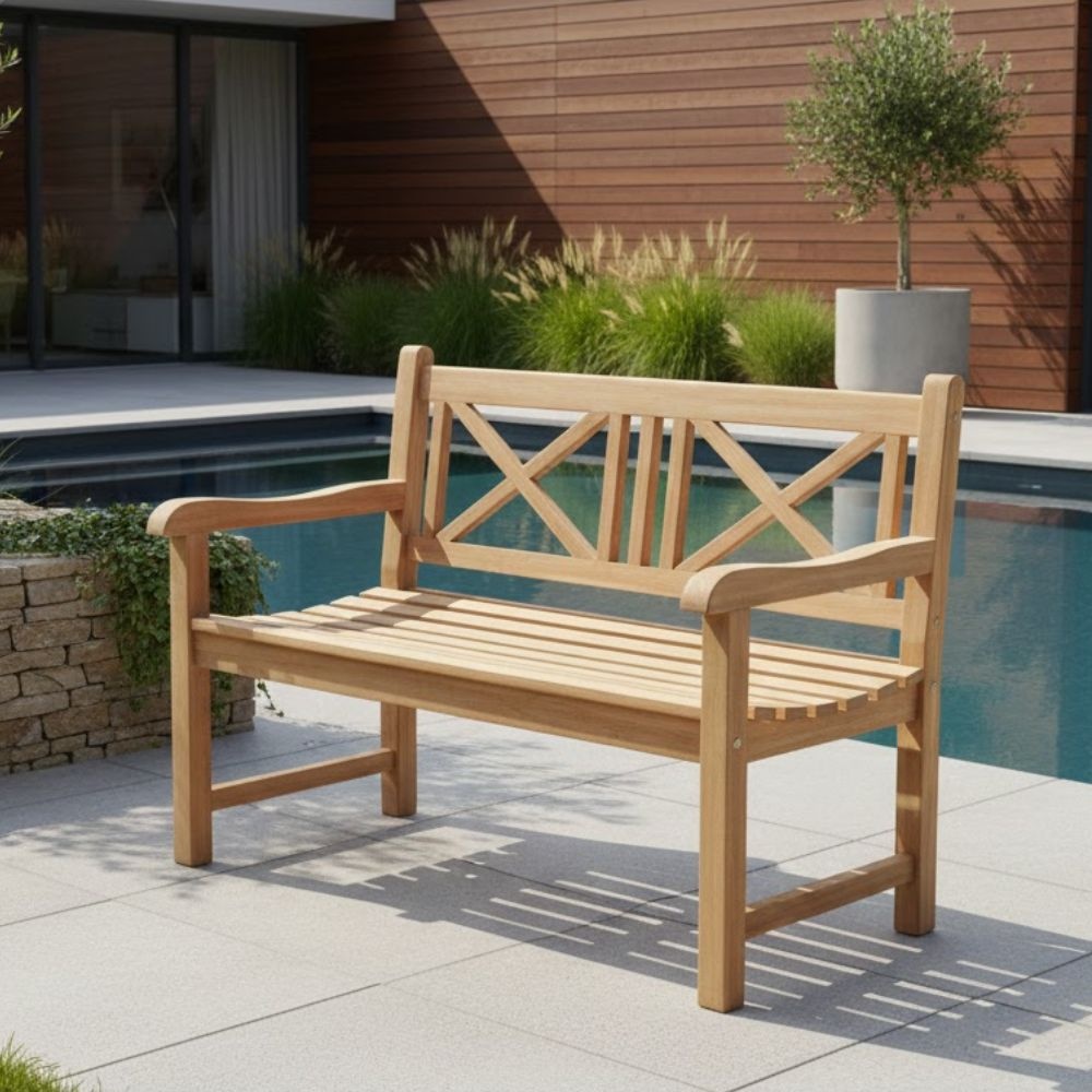 Lissabon 2-zits tuinbank | teakhout | Natural Teak | 120cm