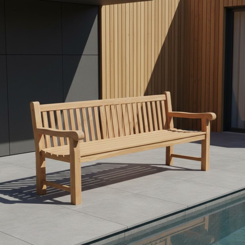 Salzburg premium 3-zits tuinbank | teakhout | Natural Teak | 194cm