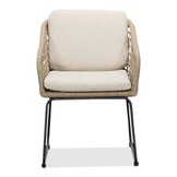 Oslo natural/Tulum Sahara Dust dining tuinset | 6 personen | polywood + touw | 220cm