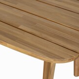 Rixos/Portofino zwart dining tuinset | 6 personen | hardhout + touw | 220cm