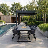Helsinki Grey/Montreux dining tuinset | 6 personen | polywood + kunststof | 210cm