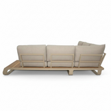Palm Springs hoek loungeset 5 personen | aluminium + hardhout | beige | 4-delig - 267x267cm