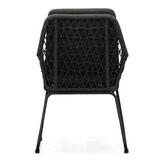 Velora/Valencia Lava Grey dining tuinset | 6 personen | travertin + touw | 250cm