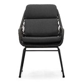 Velora/Valencia Lava Grey dining tuinset | 4 personen | travertin + touw | 200cm