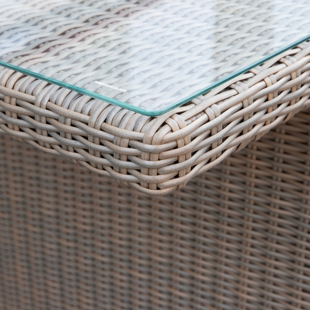 Jones/Toulouse Ash Grey dining tuinset | 6 personen | wicker | 200cm