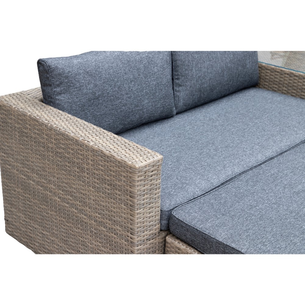 Rio ligbed loungeset modulair 8 personen | wicker | Kobo Grey | 5-delig - 258x193cm