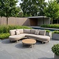 LUX outdoor living Washington hoek loungeset 5 personen | aluminium + hardhout | beige | 4-delig - 259x195cm