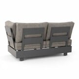 Verona hoek loungeset met all weather kussens 6 personen | aluminium + teakhout | antraciet | 4-delig - 339x269cm