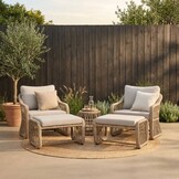 Bruno loungestoel tuin | wicker | Desert Tan