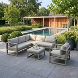 Cordoba loungestoel tuin | aluminium | beige