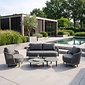 LUX outdoor living Orly stoel-bank loungeset 4 personen | aluminium | antraciet | 5-delig