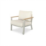 Montana stoel-bank loungeset 4 personen incl. tafel | aluminium + teak | beige | 4-delig