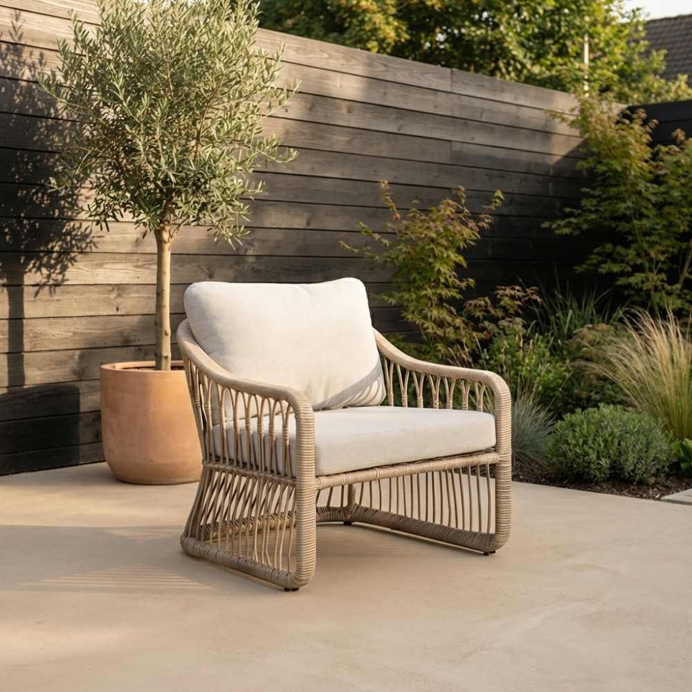 Bruno loungestoel tuin | wicker | Desert Tan