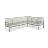 Tokyo hoek loungeset 6 personen | aluminium + polywood | beige | 3-delig - 264x204cm