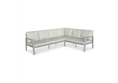 Tokyo hoek loungeset 6 personen | aluminium + polywood | beige | 3-delig - 264x204cm