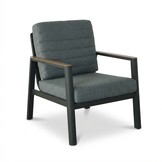 Tokyo stoel-bank loungeset 5 personen | aluminium + polywood | antraciet | 3-delig