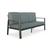Tokyo stoel-bank loungeset 5 personen | aluminium + polywood | antraciet | 3-delig