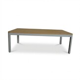 Tokyo stoel-bank loungeset 5 personen incl. tafel | aluminium + polywood | beige | 4-delig