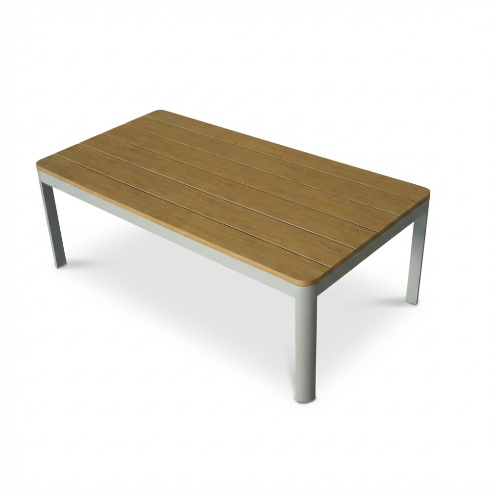 Tokyo stoel-bank loungeset 5 personen incl. tafel | aluminium + polywood | beige | 4-delig