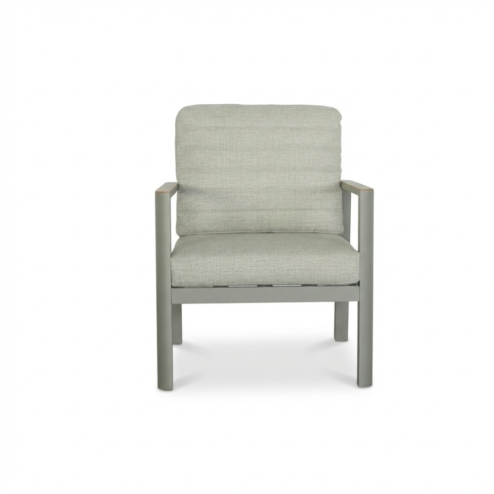 Tokyo stoel-bank loungeset 5 personen | aluminium + polywood | beige | 3-delig