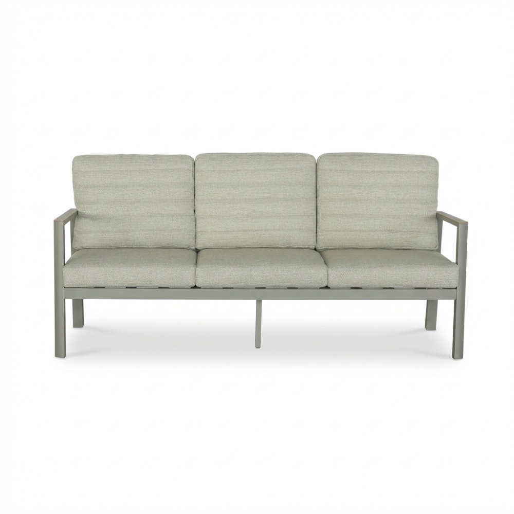 Tokyo stoel-bank loungeset 5 personen | aluminium + polywood | beige | 3-delig