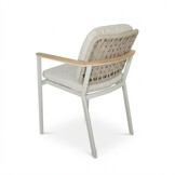 Montana dining tuinstoel | aluminium + teak | beige