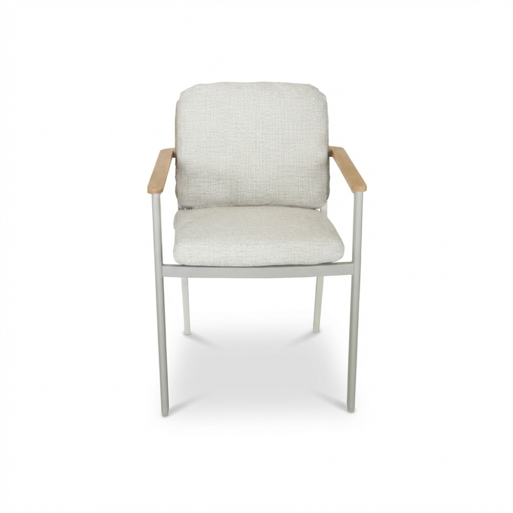 Montana dining tuinstoel | aluminium + teak | beige