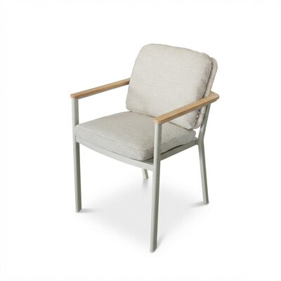 Montana dining tuinstoel | aluminium + teak | beige