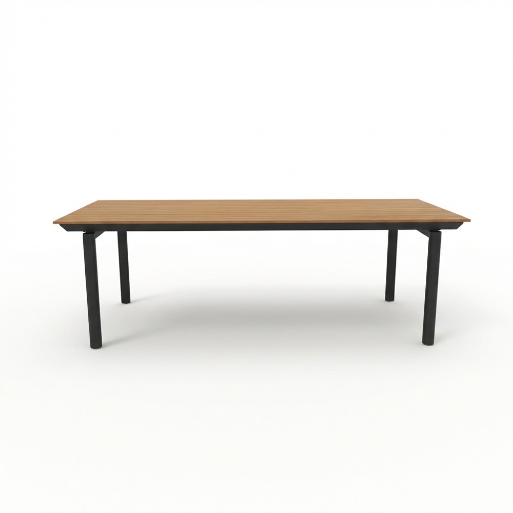 Montana dining tuintafel 6 personen | aluminium + teak | Natural Teak | 240x100cm