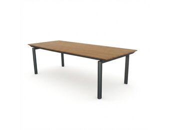 Montana dining tuintafel 6 personen | aluminium + teak | Natural Teak | 240x100cm
