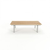 Montana stoel-bank loungeset 5 personen incl. tafel | aluminium + teak | beige | 4-delig