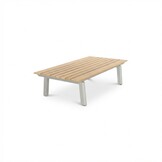 Montana stoel-bank loungeset 5 personen incl. tafel | aluminium + teak | beige | 4-delig