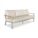 Montana stoel-bank loungeset 5 personen incl. tafel | aluminium + teak | beige | 4-delig