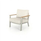 Montana stoel-bank loungeset 5 personen incl. tafel | aluminium + teak | beige | 4-delig