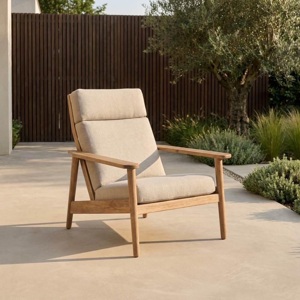 Maywood loungestoel tuin | hardhout | Light Brown