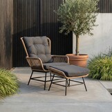 Dex relax tuinset 5-delig | wicker + aluminium | Bamboo antraciet