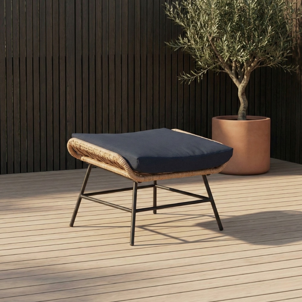 Dex lounge balkonset 2 personen | wicker + aluminium | Bamboo antraciet | 5-delig
