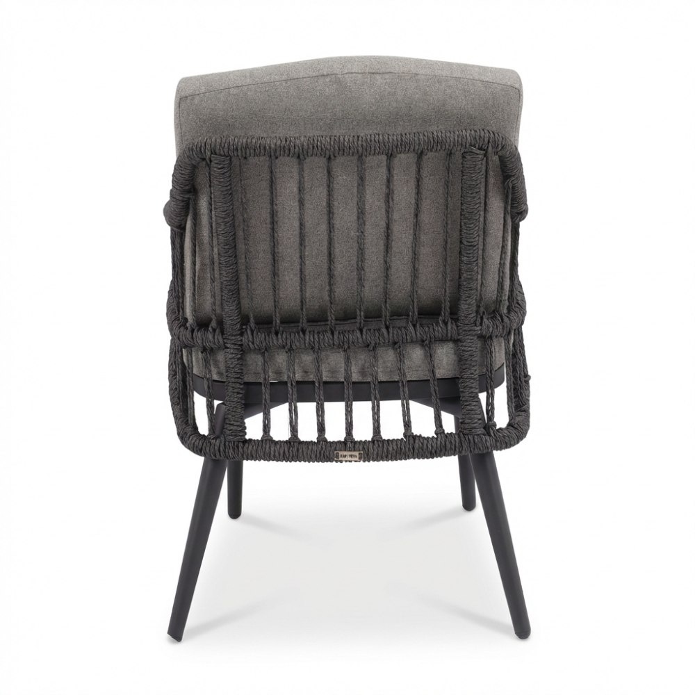 Alicante dining tuinstoel | wicker + aluminium | antraciet