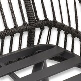 Alicante dining tuinstoel | wicker + aluminium | antraciet