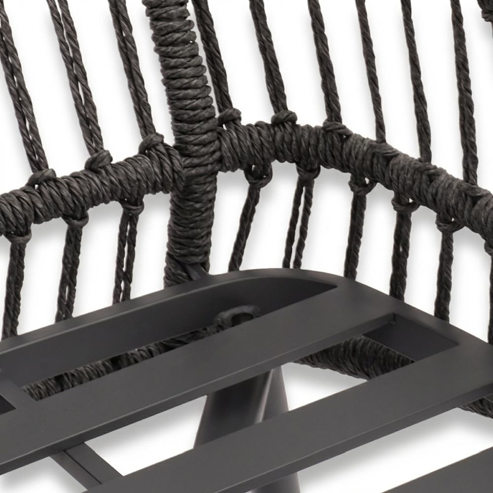 Alicante dining tuinstoel | wicker + aluminium | antraciet