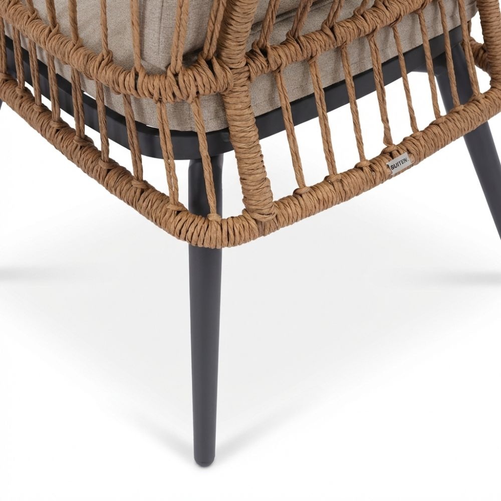 Alicante dining tuinstoel | wicker + aluminium | zand