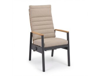 Boston dining tuinstoel | aluminium + teak | zand