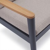 Boston dining tuinstoel | aluminium + teak | zand